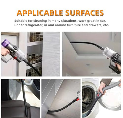 JEDELEOS Flexible Crevice Tool for Dyson V7 V8 V10 V11 V12 V15 V15s Gen 5 Vacuum Cleaner, 22 Inch Dryer Lint Attachment Kit for Corners and Gaps Cleaning - size: 22.8inch