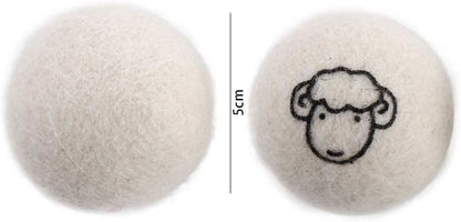 2 Pcs Wool Dryer Balls, Reusable Laundry Balls Softener Washing Fleece Dry Kit Anti-Static Reduce Wrinkles and Save Time Drying Ball,Laundry House Supplies (with Pattern)
