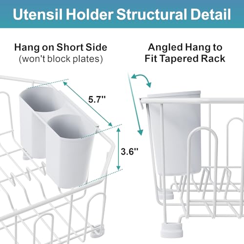 GSlife Small in Sink Dish Drying Rack - Stainless Steel for RV Kitchen - color: White, size: Small - 13.4" x 11.6" x 5.3"