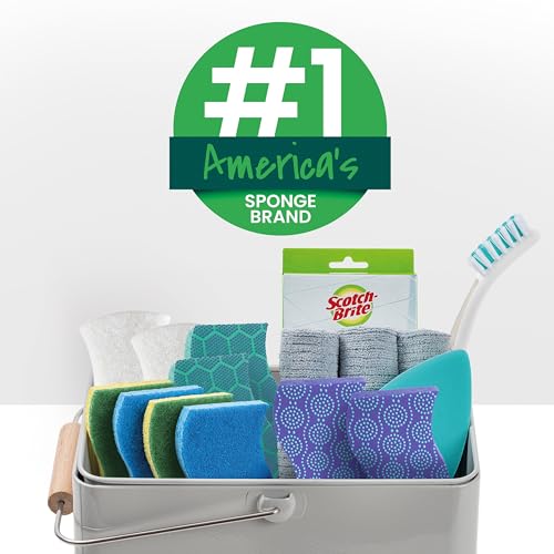 Scotch-Brite Zero Scratch Scrub Sponge, 6 Kitchen Sponges for Cleaning Around the Home, Bathroom & More, Scratch-Free Dish Scrubber, Multi-Surface Safe, Best for Nonstick Pots and Pans, (Pack of 2) - size: 6 Scrub Sponges (Pack of 2)