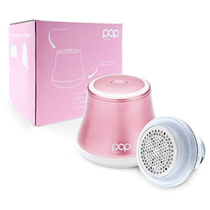 Fabric Shaver, Lint Remover Electric (Rose Gold) – Rechargeable, 6 Blade System, Fabric Lint Shaver w/LED Light | One-Touch Activation Pill Shaver for Clothes - Electric Lint Remover Fabric Shaver - color: Rose Gold