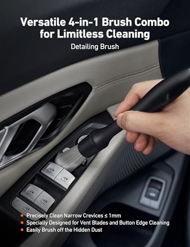AstroAI 8pcs Windshield Cleaner Tool & Car Interior Detailing Kit - style: with 4 Detailing Brushes