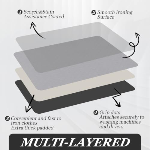 Tegeme 30 x 60 Inch Ironing Mat, Heat Resistant Foldable Iron Board Pad - size: 30×60 Inch