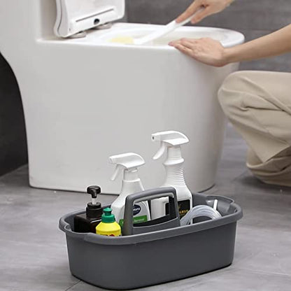 JiatuA Large Cleaning Supplies Caddy Portable Shower Caddy Basket Dark Gray - color: Dark Gray, size: Large