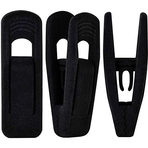 TOFIIGREM Black Velvet Hangers Clips (80-Pack), Non-Slip Strong Velvet Hangers Clips for Velvet Skirt Hangers, Velvet Pants Hanger Velvet Clips Fit for Thin Velvet Clothes Suit Hangers - color: Black, size: 80pc