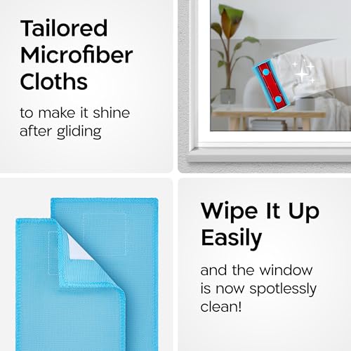 Tyroler Pack of 4 Microfiber Cloths for Glider Magnetic Window Cleaner