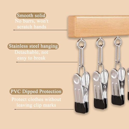 Space-Saving Hanging Closet Organizer with 12 Sturdy Clips, 360° Rotating Multi-Purpose Hanger for Jeans, Leggings, Scarves, Socks & Hats - Maximize Closet Storage (1 Pack)