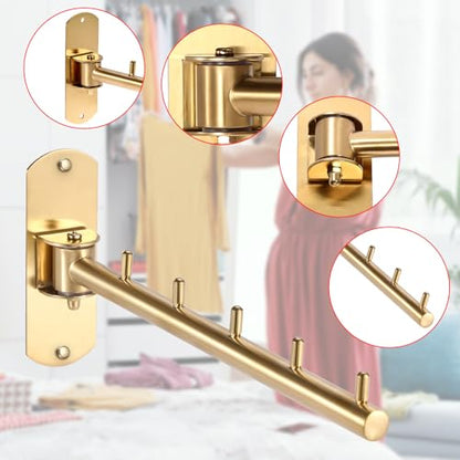 Sumnacon Clothes Rack,2 Pcs Stainless Steel Wall Mounted Clothes Hanger - size: 11.2x4.7x2.4 Inch