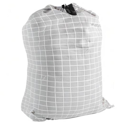 SWISSELITE Heavy Duty Laundry Bag, Large Travel Dirty Clothes Bag - color: Check Gray