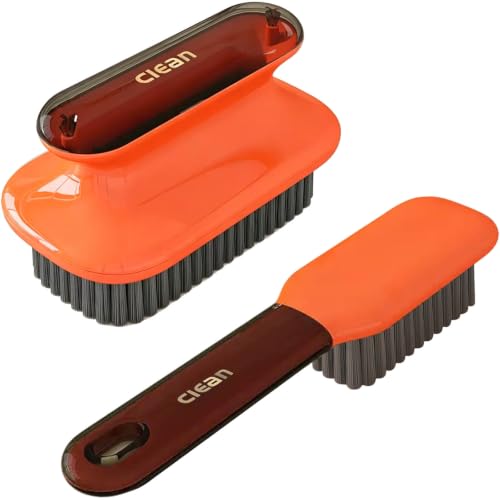 Laundry Stain Brush Household Scrub Brush Laundry Brush for Stain Removal - color: Orange