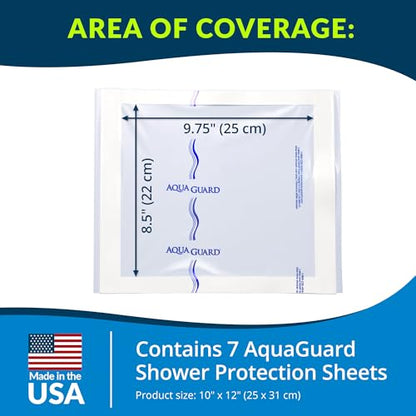 AquaGuard Wound Cover for Showering, 10 in x 12 in, Pack of 7 Sheets - size: 10" x 12", style: Package of 7 Sheets