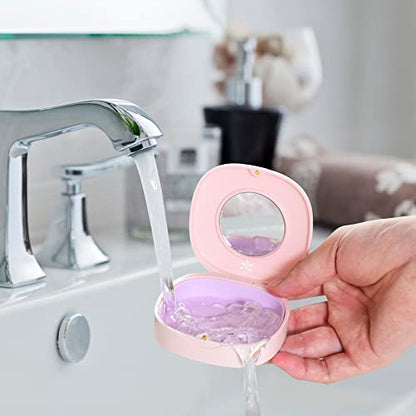 Doboli Retainer Case,Slim Aligner Mouth Guard Case Compatible with Invisalign Pink - color: Pink