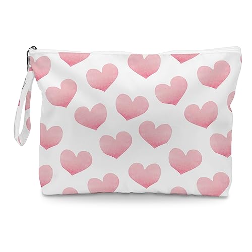 Fokongna Love Heart Wet Bag, For Swimsuit Travel Makeup Bag Waterproof Large Capacity for Women Girls Mom Sister Friends Heart Romantic Gifts - color: Heart06