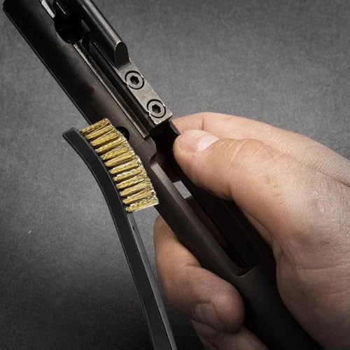 20 Pack Miaozhun Double-Ended Gun Cleaning Brush, 7 Inch Brass Bristle Brushes, Gun Cleaning Supplies Kit, All Purpose Crevice and Detail Cleaning Brush - color: Brass Brush