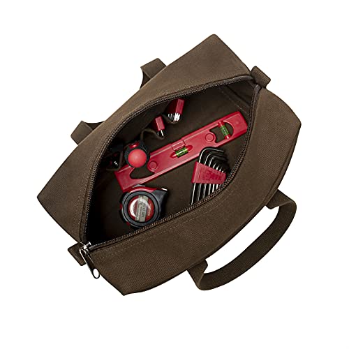 Rothco GI Style Mechanics Tool Bag, Heavy-Duty Canvas Tool Storage - color: Earth Brown