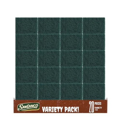 Heavy Duty Industrial Sized Scour Pads, Extra Tough Scrubbing (20 Count)