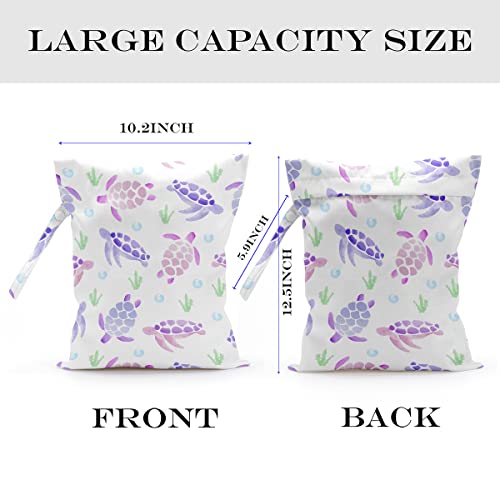 Wet Bag, Wet Dry Bag, Wet Bag for Swimsuit, Travel, Beach, Pool, Diapers, Dirty Yoga Gym Clothes, Makeup Bag, Waterproof Reusable Beach Bag Anchor Sea Turtle Pirate Blue - color: crab beach accessories-02
