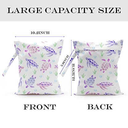 Wet Bag, Wet Dry Bag, Wet Bag for Swimsuit, Travel, Beach, Pool, Diapers, Dirty Yoga Gym Clothes, Makeup Bag, Waterproof Reusable Beach Bag Anchor Sea Turtle Pirate Blue - color: crab beach accessories-02
