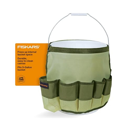 Fiskars 5 Gallon Garden Tool Bucket Caddy, Bucket & Tools Not Included,1 Count (Pack of 6) - size: 1 Count (Pack of 6)