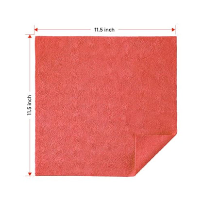 HOMEXCEL Microfiber Cleaning Cloth 100 PK, Towels for Cars, Shop Rags, Red - color: Red
