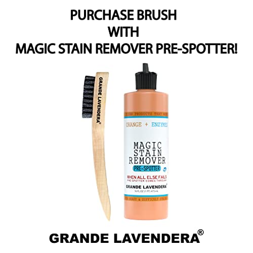 Professional Laundry Stain Brush, Nylon Bristles & Wooden Handle