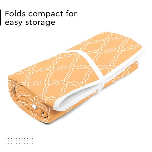 Encasa XO Ironing Mat, Heat Resistant Pad 48"x28" Peach Tiles - color: Peach Tiles, size: Large