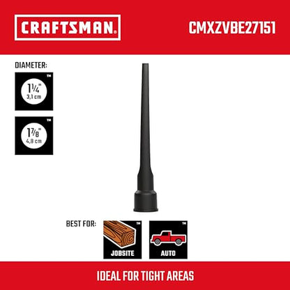 CRAFTSMAN CMXZVBE27151 1-1/4, 1-7/8 in. Crevice Tool Wet Dry Vac Attachment - size: Crevice Tool