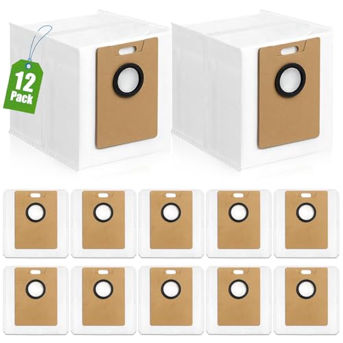 KGC 12 Pack for Tapo RV30 Max Plus Robot Vacuum Accessories Dust Bags - color: For Tapo RV30/RV20, size: 12 Pack