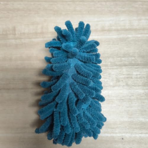 Telescopic Microfiber Duster with Extendable Pole (12 to 31.5 Inch), Washable Dusting Wand for Cleaning Home Furniture, Car Interior, Blinds and Ceiling Fans, Blue