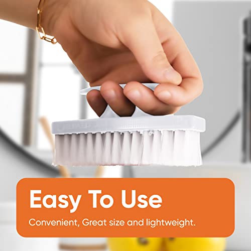 Nail Brush for Cleaning Fingernails, Nail Scrubber Brush, Toe Foot Hands Fingernail Brush Cleaner- Small Scrub Brush- All-Purpose Stiff Cleaning Brush (12 Pack, White) - color: White, size: 12 Pack