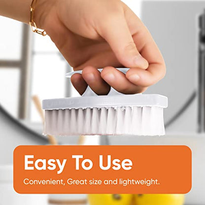 Nail Brush for Cleaning Fingernails, Nail Scrubber Brush, Toe Foot Hands Fingernail Brush Cleaner- Small Scrub Brush- All-Purpose Stiff Cleaning Brush (3 Pack, White) - color: White, size: 3 Pack