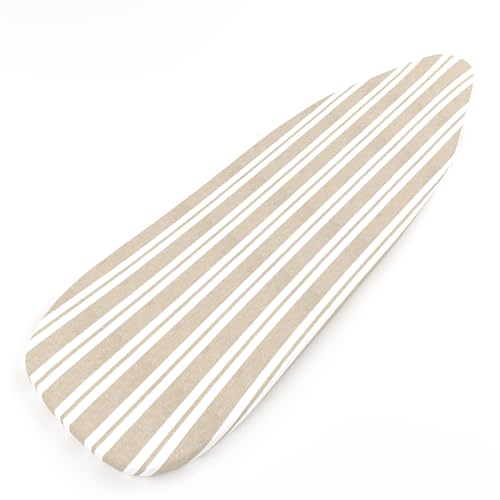 Encasa XO Ironing Board Cover and Pad, X-Large, 54"x18" - Beige - color: Franca Beige Stripes, size: X-Large