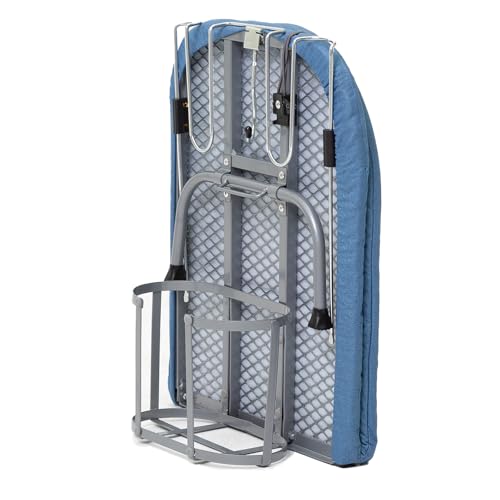 Metal Foldable Iron Board with Iron Holder, RAINHOL Blue 31x12 - color: Blue, size: Steel Mesh with Iron Holder