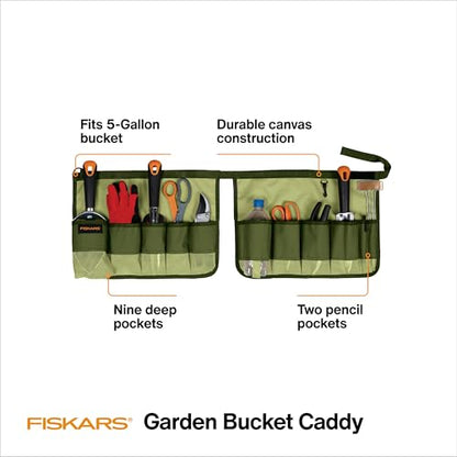 Fiskars 5 Gallon Garden Tool Bucket Caddy, Bucket & Tools Not Included,1 Count (Pack of 6) - size: 1 Count (Pack of 6)