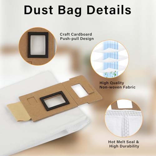 Dust Bags for Roborock S7/S7+/S7 MaxV Plus Vacuum Cleaner Auto-Empty Dock - style: S7 DB 7