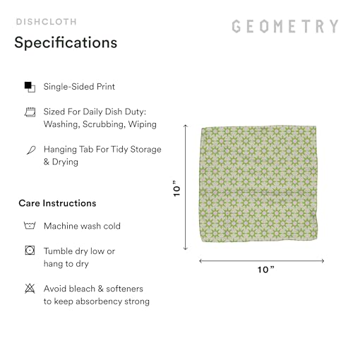 GEOMETRY Kitchen Dish Cloths - Spring & Summer Collection - Premium Dishcloths with Geoweave - Absorbent & Fast Drying Kitchen Towels - Paradise, 10" x 10" - 3-Pieces - color: Paradise, size: 10" x 10" (3 Pack)