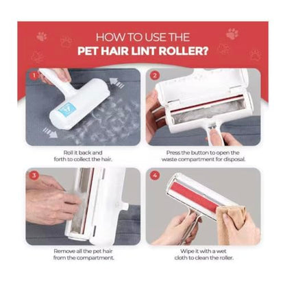 Pet Hair Remover Roller for Dogs and Cats, Reusable Self-Cleaning Lint Roller for Furniture, Couch, Carpet, Bedding and Clothing, No Refills or Batteries Required