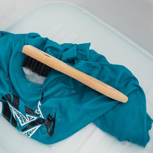 KONEX Laundry Brush - European Economy Laundry Brush for Stains on Clothes, Incredible Stain Remover with Sturdy Bristles, Convenient Handheld Design for Effortless Cleaning - color: Black