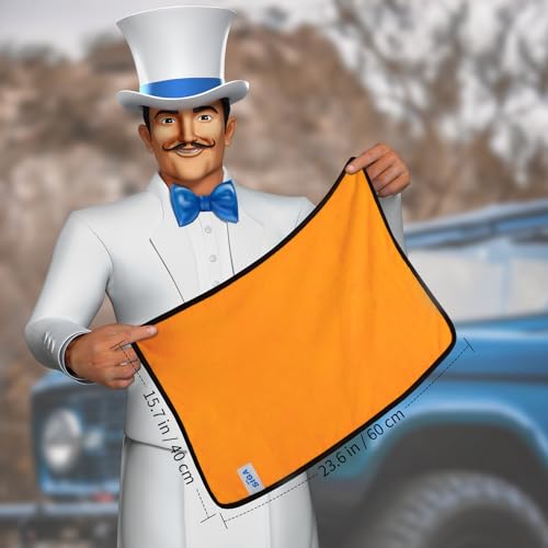 MR.SIGA Professional Microfiber Towels for Cars, Scratch Free, 6 Pack