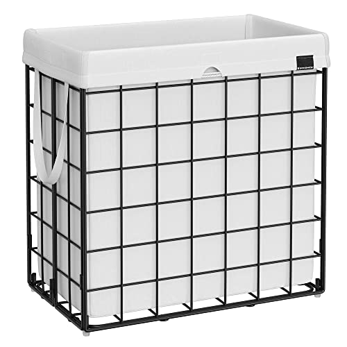 SONGMICS Laundry Hamper, Collapsible, 29 Gal. (110L) - color: Cream White, size: 110 L