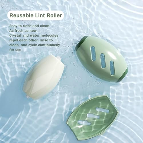 Consss Washable Reusable Lint Roller for Clothes, Lint Rollers for Pet Hair Extra Sticky, Dog Cat Pet Hair Remover for Clothes, Portable Travel Sticky Rollers for Dust Lint Hair