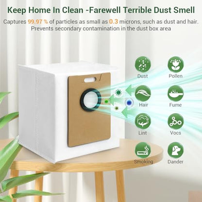 14 Pack RV30 Max Plus Dust Bags Compatible with Tapo RV30 Max Plus RV20 Max Plus Robot Vacuum Bags 3L Large Capacity Heavy Duty Bags for Home Vacuum
