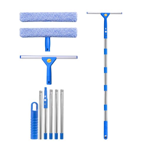 78'' Window Squeegee, 2 in 1 Outdoor Window Cleaning Tools - size: 15.74-78.74in