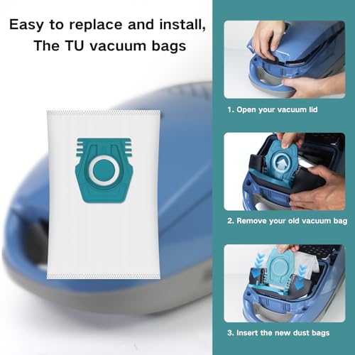 12 Pack TU Dust Bags for Miele Pure Air TU 3D Vacuum Cleaners Bag - size: Air TU-S1/L1 Series Bags 12 Pack