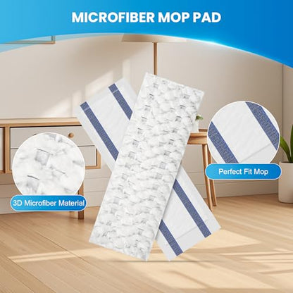 50 Pack Disposable Microfiber Cleaning Mop Pads for Bona Mop Series - color: White
