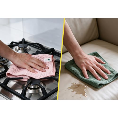 DQZ Microfiber Cleaning Cloths Set 7 Pack Reusable Cleaning Rags