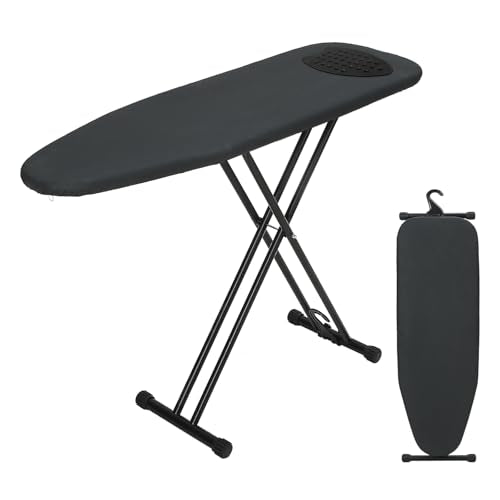 RAINHOL Ironing Board 48x15, Black Wide Full Size Iron Table - color: Black, size: 48"L x 15"W