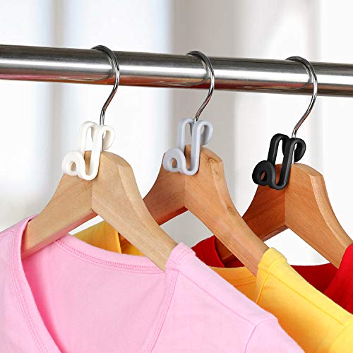 Mlici Clothes Hanger Connectors - 60 Pcs Multi-Level Cascading Hooks, Black - color: Black