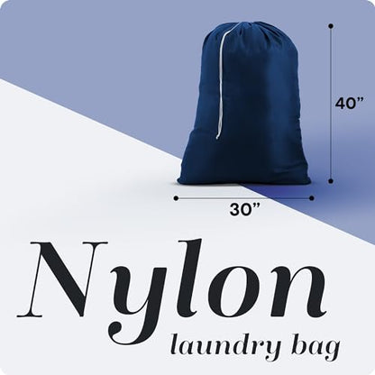 Handy Laundry XL Nylon Laundry Bag 30"x40", 60 lb Capacity, Navy Blue - color: Navy Blue, size: 30" x 40"