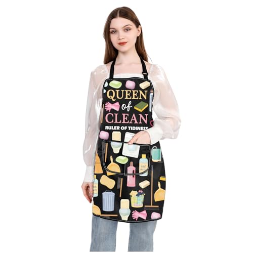 JXGZSO Housekeeper Apron With Pocket - Cleaning Gift for Janitor, Custodian, and Cleaning Lovers